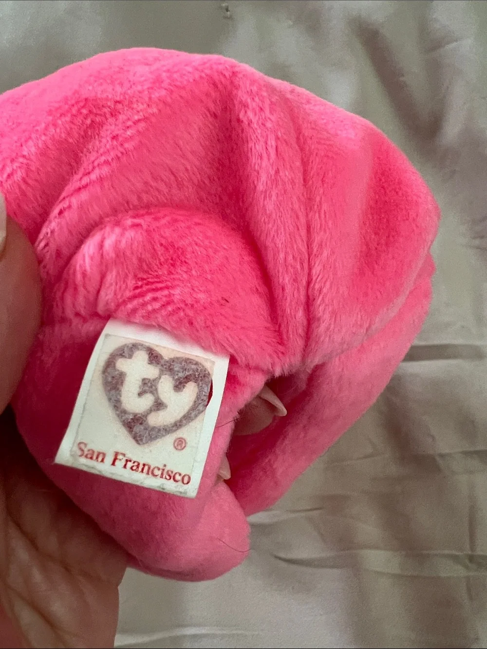 Ty Beanie Babies San Francisco Pink Teddy Bear Plush 2004 Souvenir w/ Tag 8”
